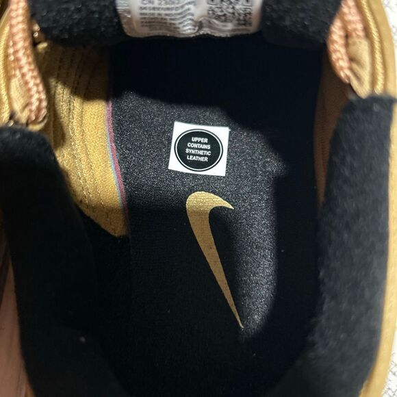 Nike Air Max 97 Gold Bullet 2022 Size 6Y Metallic Gold Red Swoosh - Picture 12 of 13